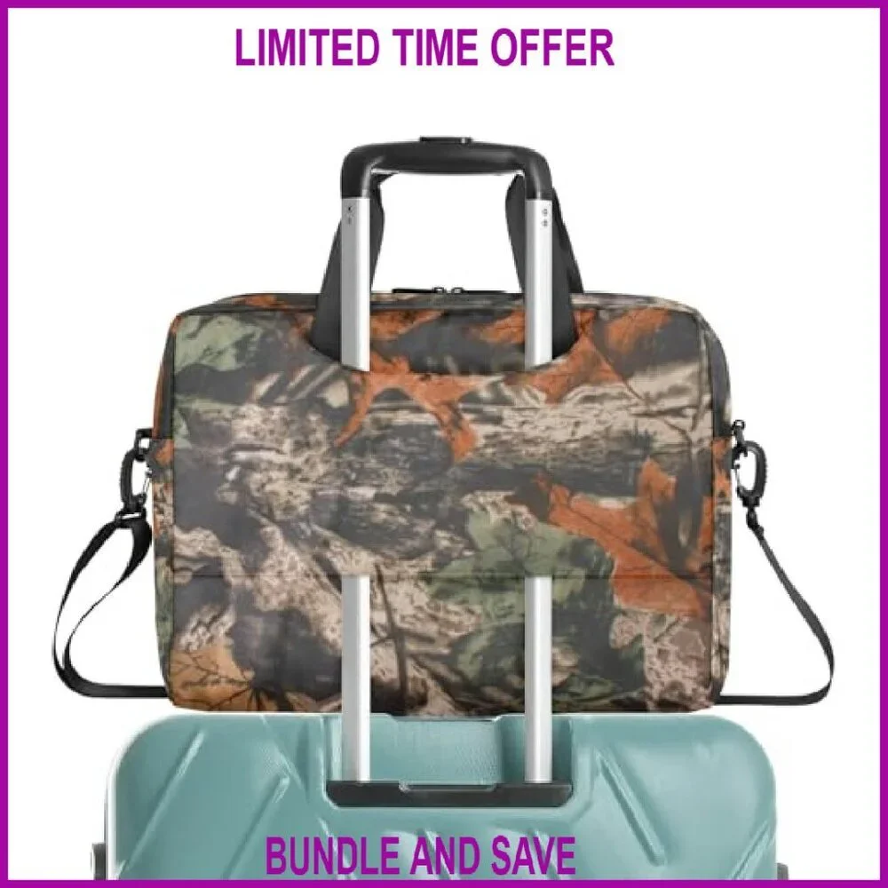 Large 16-Inch Laptop Shoulder Bag, Polyester Messenger Briefcase with Padded